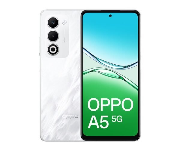 هاتف ايه 5 5جي من اوبو، شاشة 6.67 بوصة، رام 6 جيجابايت، سعة 128 جيجا بايت , ابيض