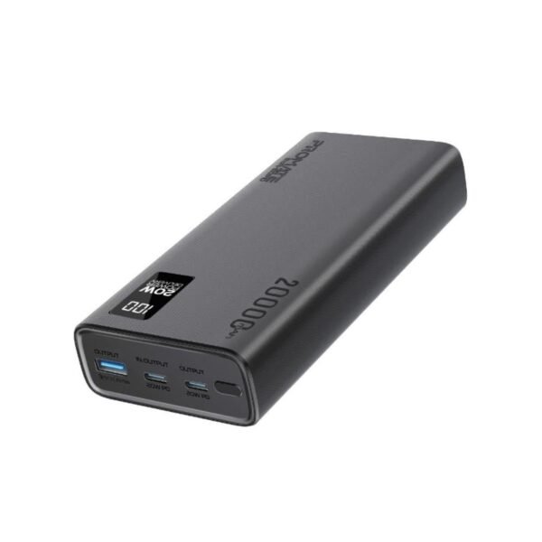 بطارية متنقلة 20000 ملي امبير بقوة 20 واط _ بروميت_ أسود